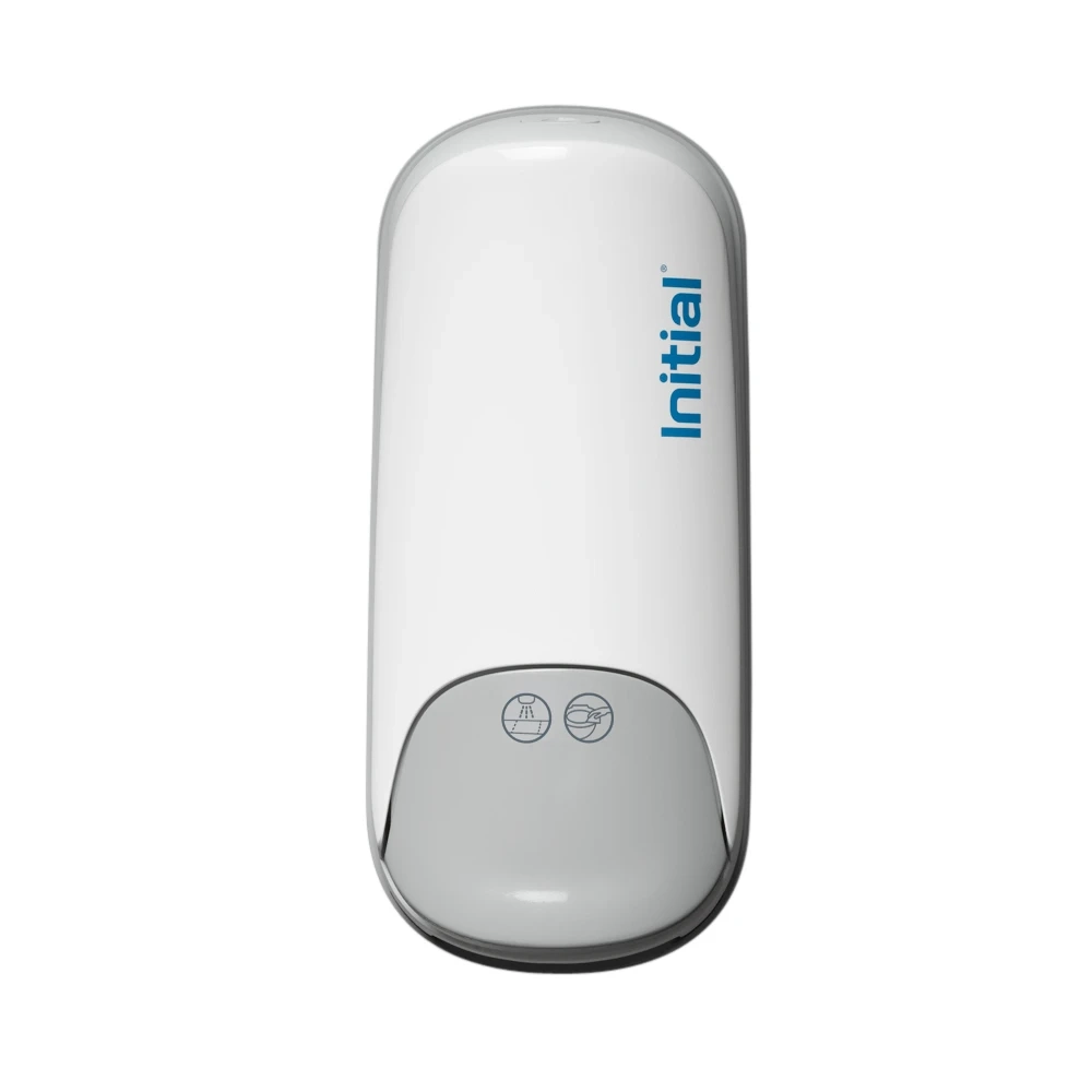 Toilet seat cleaner dispenser white front